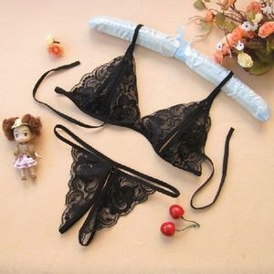 Lingerie Lace Blossom Women's Bikini Bra T-back